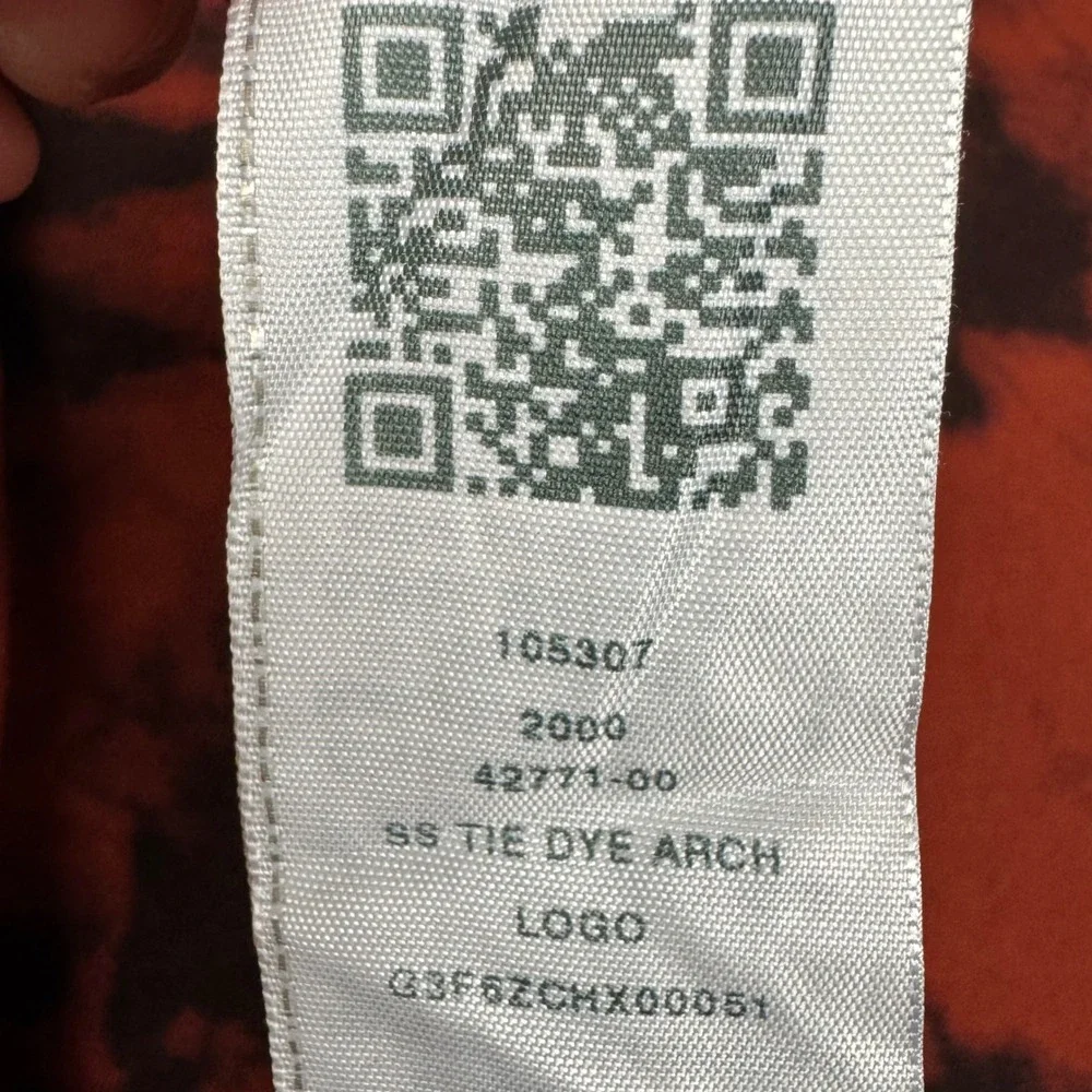 True Religion Tie Dye‎ Arc Logo T-Shirt Streetwear Men 3XL Red Black Hype Y2K